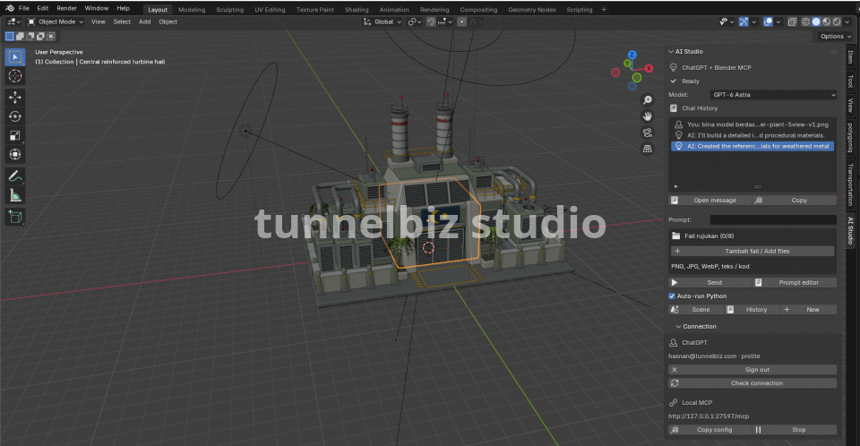 Blender ChatGPT Ai Add-on